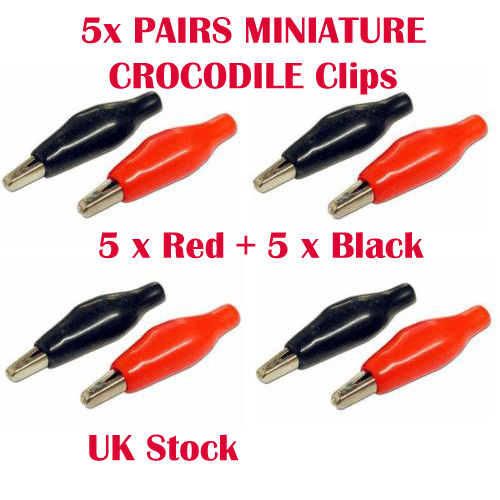 Miniature Crocodile Clips Red,Black,Blue,Green,Yellow,White or Mixed Bag