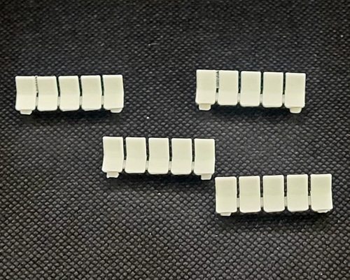 4 x Platform Bench row of 5 seats - OO gauge 1:76