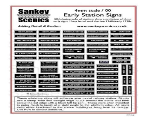 4mm Scale Early Station Signs