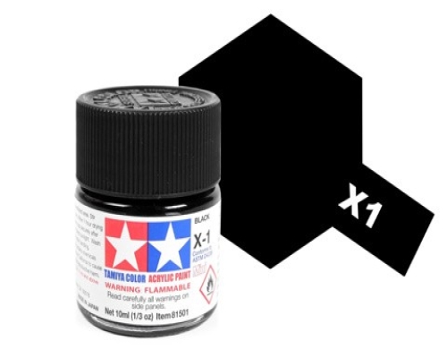 Tamiya Acrylic Mini X-1 Black Paint