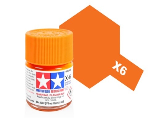 Tamiya Acrylic Mini X-6 Orange Paint