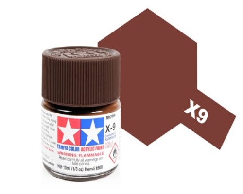 Tamiya Acrylic Mini X-9 Brown Paint