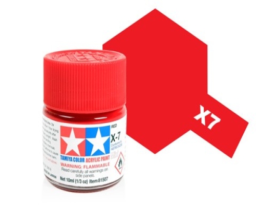 Tamiya Acrylic Mini XF-7 Flat Red Tamiya Acrylic Mini XF-7 Flat Red